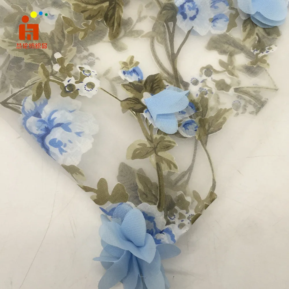 Ширина 140 см вышитая Цветочная кружевная ткань Дубай шитье DIY Тюль аппликация лента платье свадебное платье Гипюр украшение