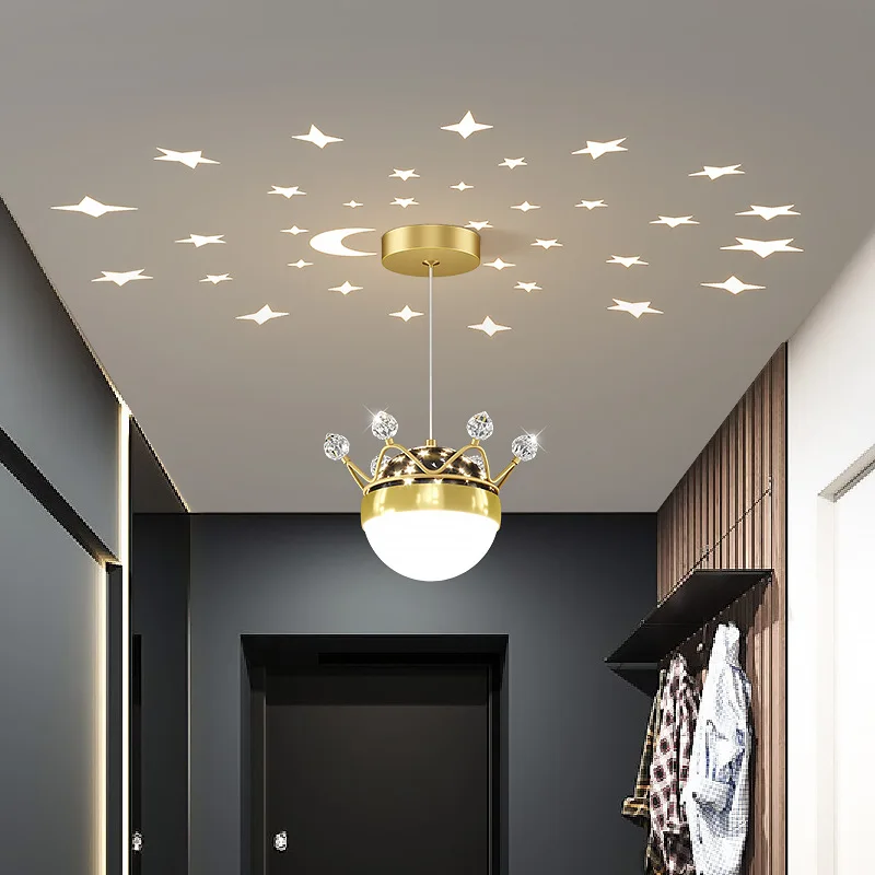 

New Creative Aisle Lamp Modern Minimalist LED Corridor Bedroom Bedside Star Projection Ceiling Lamp