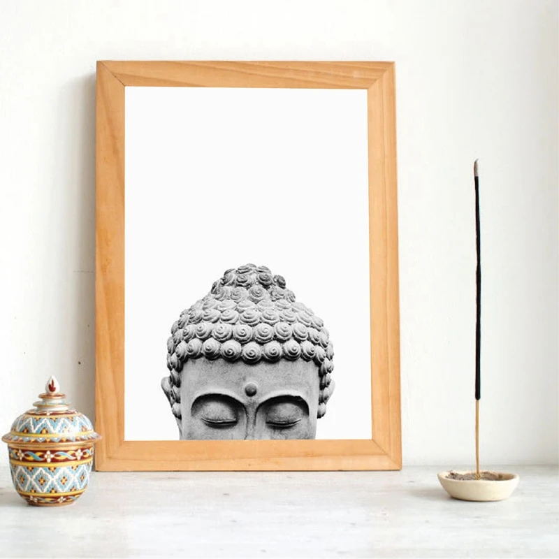 

Nordic Style HD Prints Buddha Statue Pictures Home Wall Poster Modular Painting On Canvas Fresh Artwork Living Room Decoration