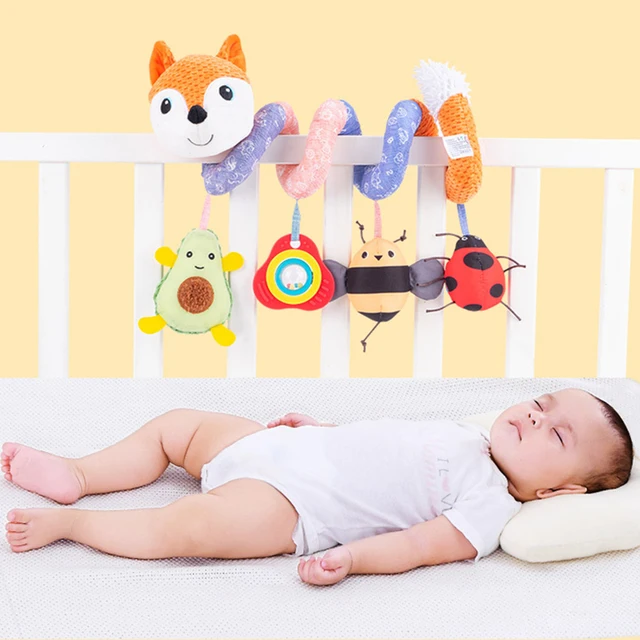 New Baby Toys Car Seat Spiral Hanging Toys For Stroller Crib Bar Crib And Car Seat Mobile With BB Squeaker Music Box And Rattles 5