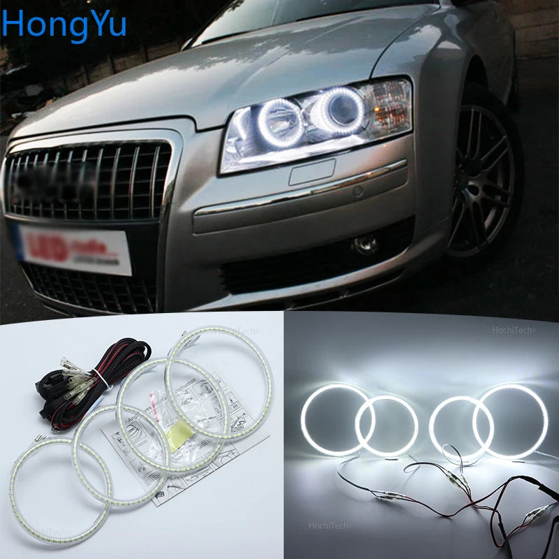 

For Audi A8 S8 2004 2005 2006 2007 2008 2009 Super Bright white color 3528 SMD led Angel Eyes kit daytime running light DRL