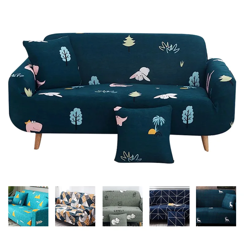 

Printed Elastic Sofa Cover Spandex Modern Polyester Corner Sofa couch covers for sofas for Living Room 1/2/3/4 Seater