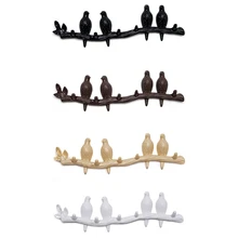Home Wall Decoration Living Room Accessories Resin Bird Key Hanger Kitchen Coat Hat Clothes Towel Hook