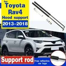 Стойка для крышки капота автомобиля, стойка для подъема, пружинный кронштейн, гидравлический стержень, аксессуары для стайлинга автомобиля для Toyota Rav4 2013-2018 Стойка для крышки капота автомобиля, стойка для подъема, пружинный кронштейн, гидравлический стержень, аксессуары для стайлинга автомобиля для Toyota Rav4 2013-2018