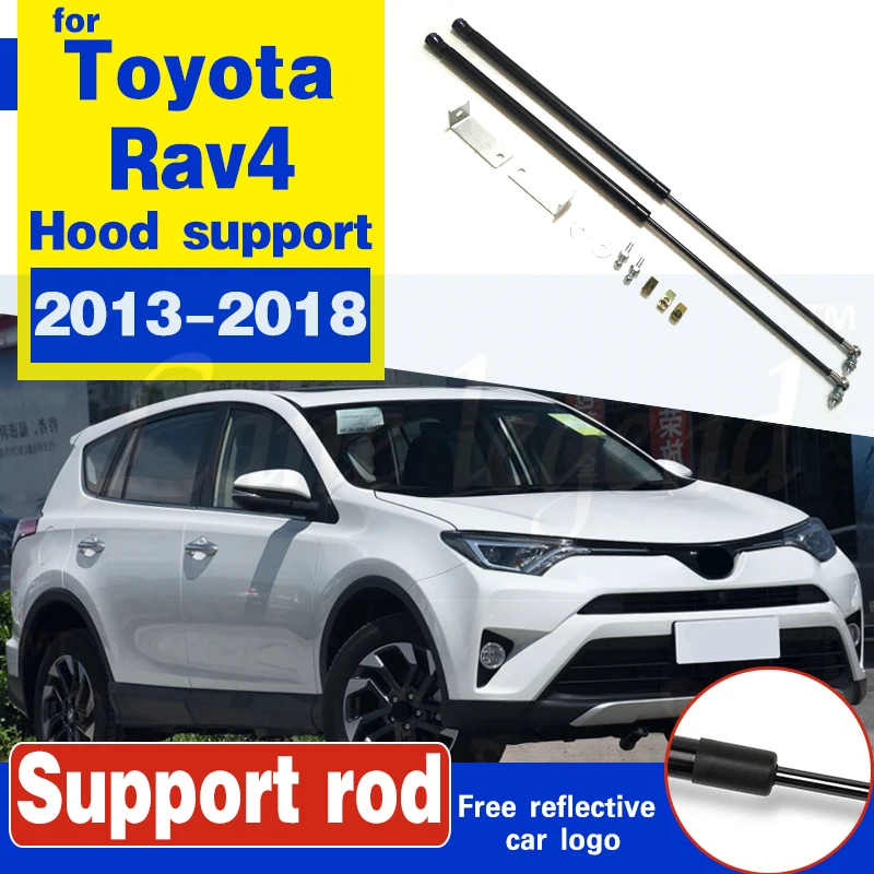 Стойка для крышки капота автомобиля, стойка для подъема, пружинный кронштейн, гидравлический стержень, аксессуары для стайлинга автомобиля для Toyota Rav4 2013-2018 - изображение