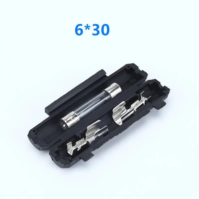 

2/5/10 sets of 6 * 30MM fuse tube sleeve, glass fuse with 10A fuse