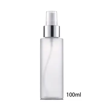 

100/200ml Empty Refillable Plastic Spray Bottle Scrub Frosted Fine Mist Perfume Aluminum Atomizer Cosmetic Container Portable