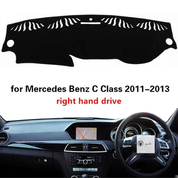 

Light Car Pad Car Dashboard Cover for Mercedes Benz C Class 2011-2013 RHD Sun Shade Anti UV Auto Dashboard Pad Non-slip Mat