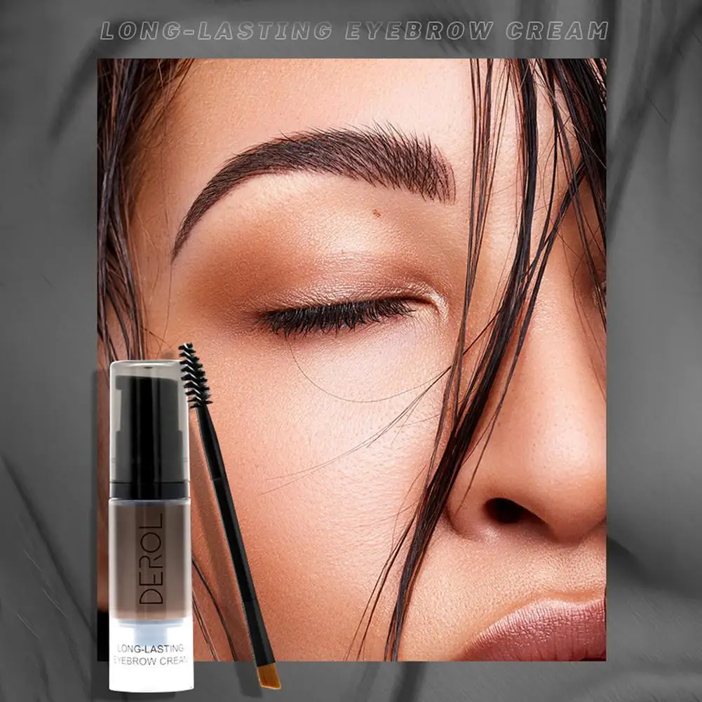 MeterMall 6ml Quick-drying Eyebrow Enhancer Dye Eyebrow Gel Tint Gel Tattoo Makeup Waterproof Eyebrow Cream Dye Color Natural