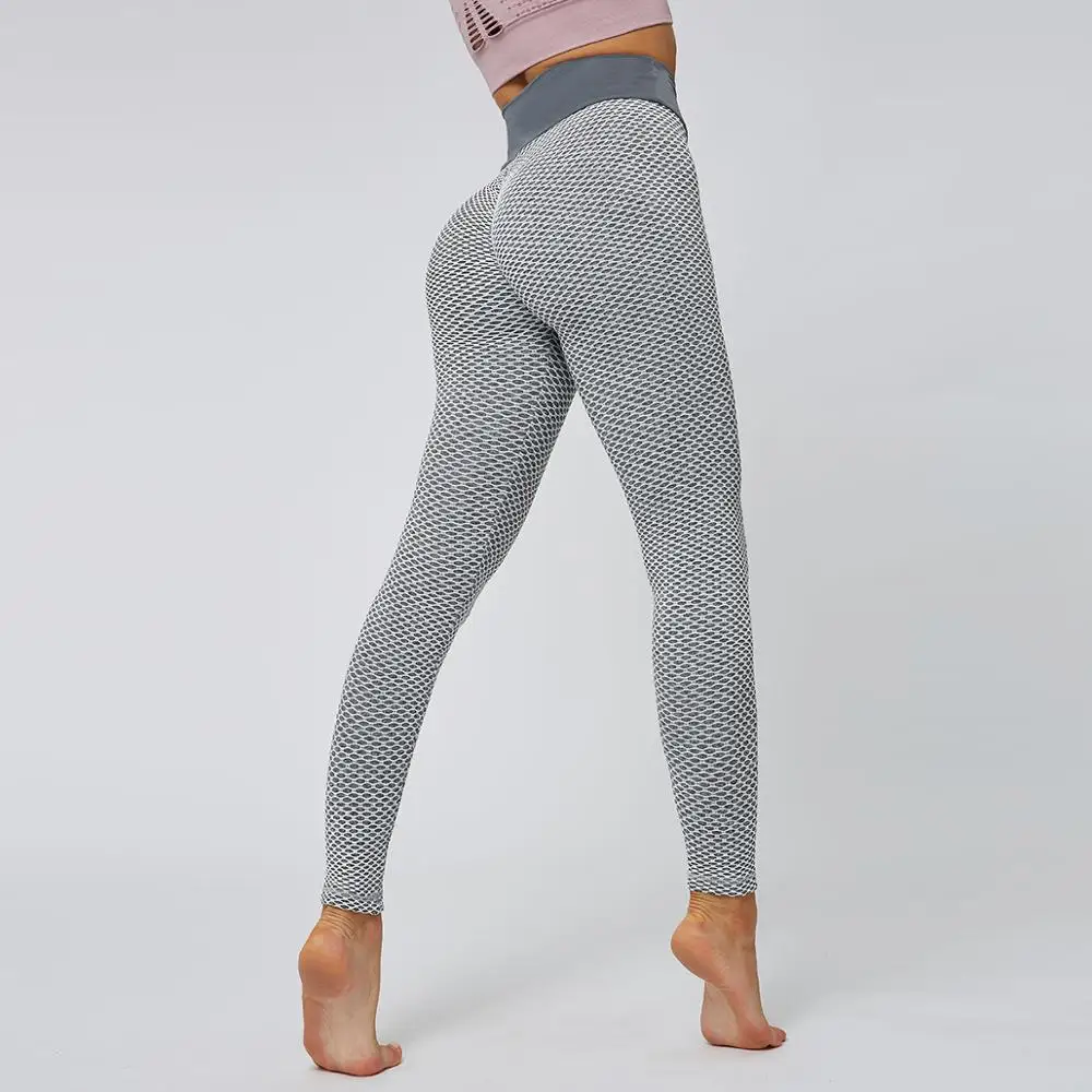 Дизайн брюки рваные женская одежда леггинсы для тренировок длинные штаны женские фитнес пуш-ап леггинсы - Цвет: Gray