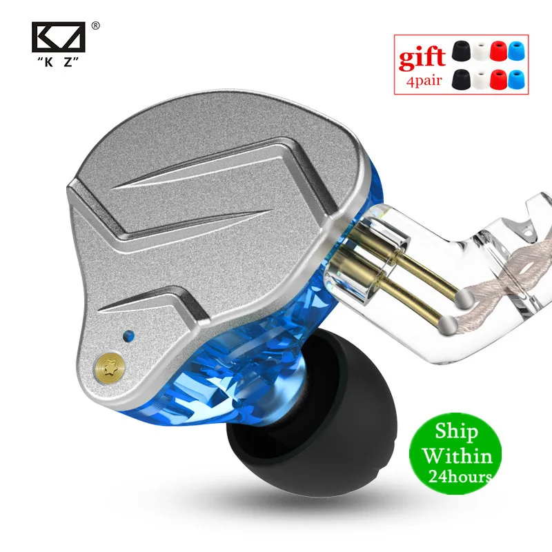 Earphones Bass Headset Earbud Hybrid-Technology HIFI AS10 Noise Cancelling Kz Zsn Sport