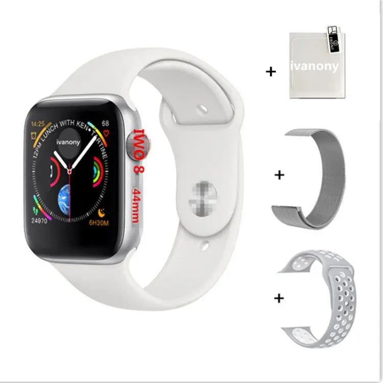 44 мм IWO 8 Smartwatch ECG монитор сердечного ритма Шагомер Секундомер вызов сообщение напоминание Смарт часы для мужчин и женщин IWO8 фитнес Траске