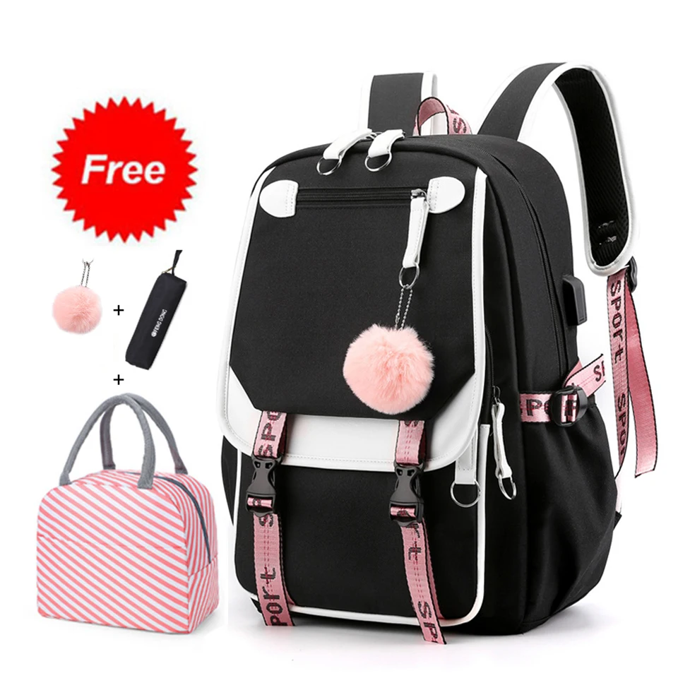 Laptop Backpack Water-Resistant Bookbag School-Bag Travel College Student Women Middle