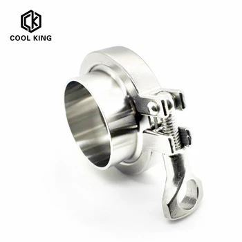 

19-63mm Pipe OD Sanitary 1.5"-2.5“Tri Clamp Weld Ferrule + Tri Clamp + Silicon Gasket + End Cap 304 Stainless steel For Homebrew