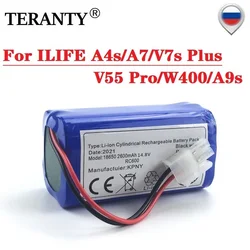 Batería de li-ion de 14,8 V para ILIFE A4s/A7/V7s Plus/V55 Pro/W400/A9s PX-B020 Robot aspirador, baterías de 14,8 v y 2600mah, pieza CR130