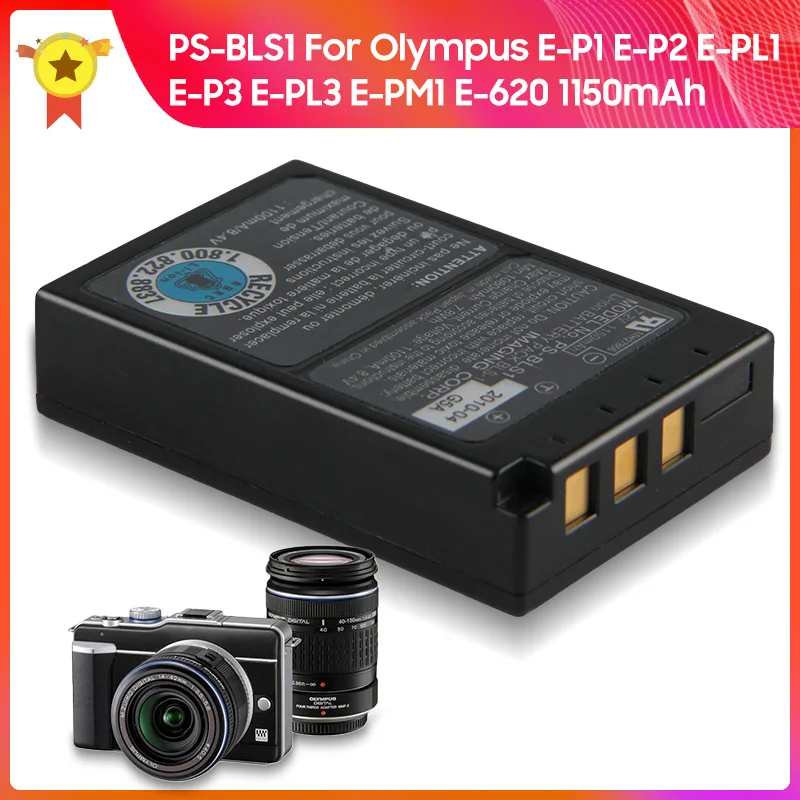 

Genuine Replacement Battery PS-BLS1 For Olympus E-P1 E-P2 E-PL1 E-P3 E-PL3 E-PM1 E-620 1150mAh