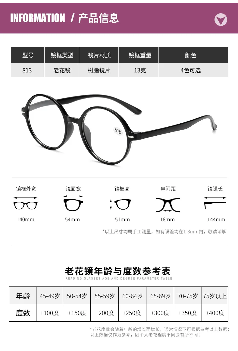 TR90 Пресбиопия работает в Jianghu, установить стойло, удобные очки пресбиопии, HD смолы пресбиопии