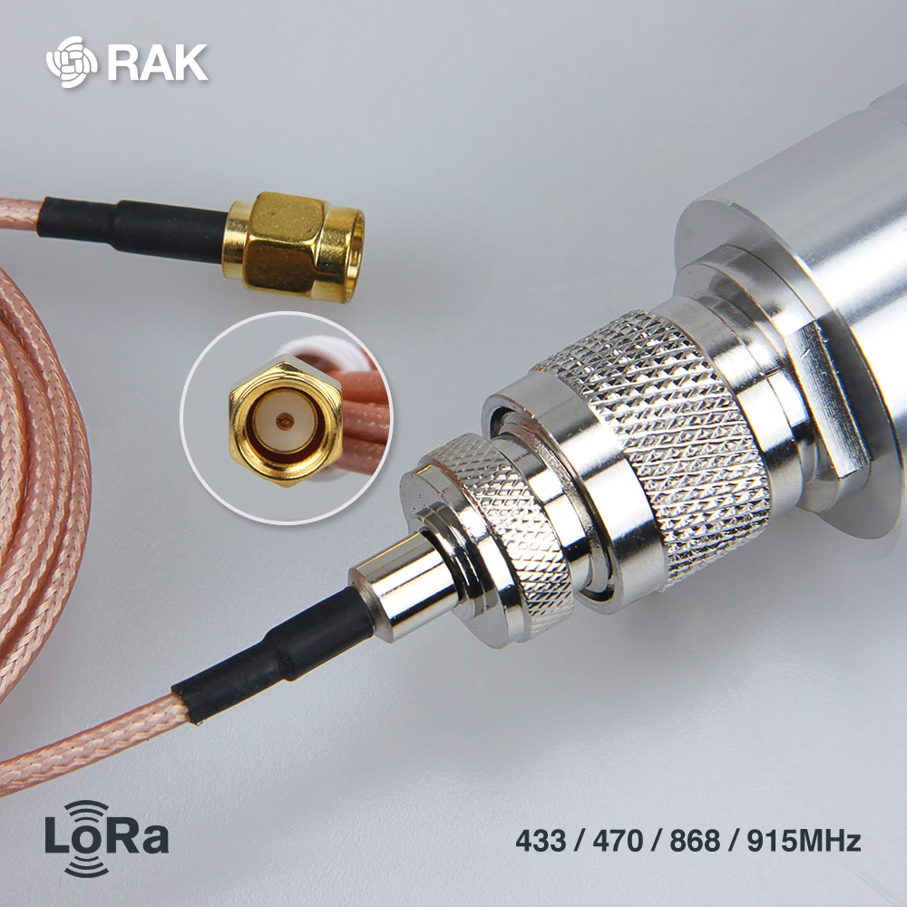 Стекло волокна антенна 6dbm LoRa шлюз антенна RAK831 соединительный кабель с галстуком-бабочкой, мужской/женский разъем 433/470/868/915 МГц