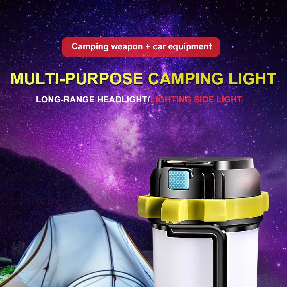 Super Bright LED Flashlight Barbecue light Portable Spotlight searchlight USB Rechargeable torch led working light camping light