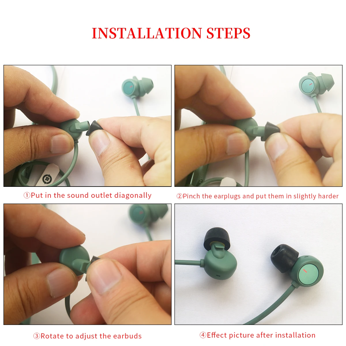 3Pairs Memory Foam Ear Tips for Freelace Pro Eartips Bose QC Sport Earbuds Tips Anti-Slip Avoid Falling Off Noise Reduce