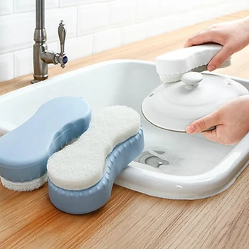 

Kitchen Cleaning Dishwashing Brush Washing Pot Dishwashing Pool Sponge Wipe Strong Decontamination Kitchen Cleaning Tool