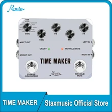 Rowin LTD-02 Tempo Fabricante de Guitarra Pedal Ultra 11 Tipos de Atraso Atraso Pedais de Efeito Para Guitarras Elétricas Com Função Tap tempo