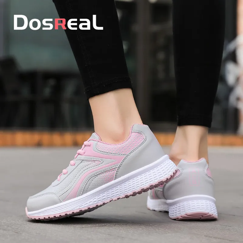 Dosreal Новое поступление Женская повседневная обувь модная дышащая прогулочная