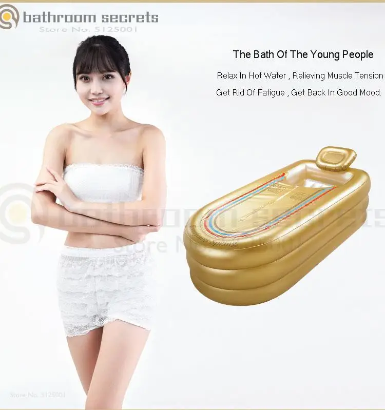 Bathtub Adult Home Lying Inflatable Bathtub Plastic Thickening Bath Bath Barrel Insulation Large Folding Tub Bathtub Adult