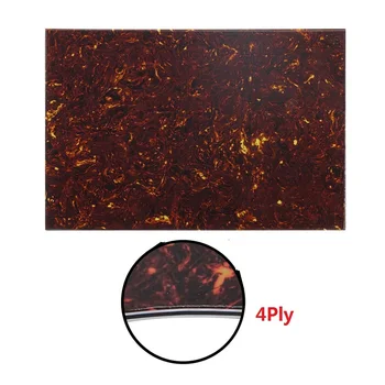 

New Brown Red Tortoise Shell Guitar Bass Pickguard Blank Material Sheet 430x290x2.3mm Scratch Plate 4Ply For Pickguard DIY