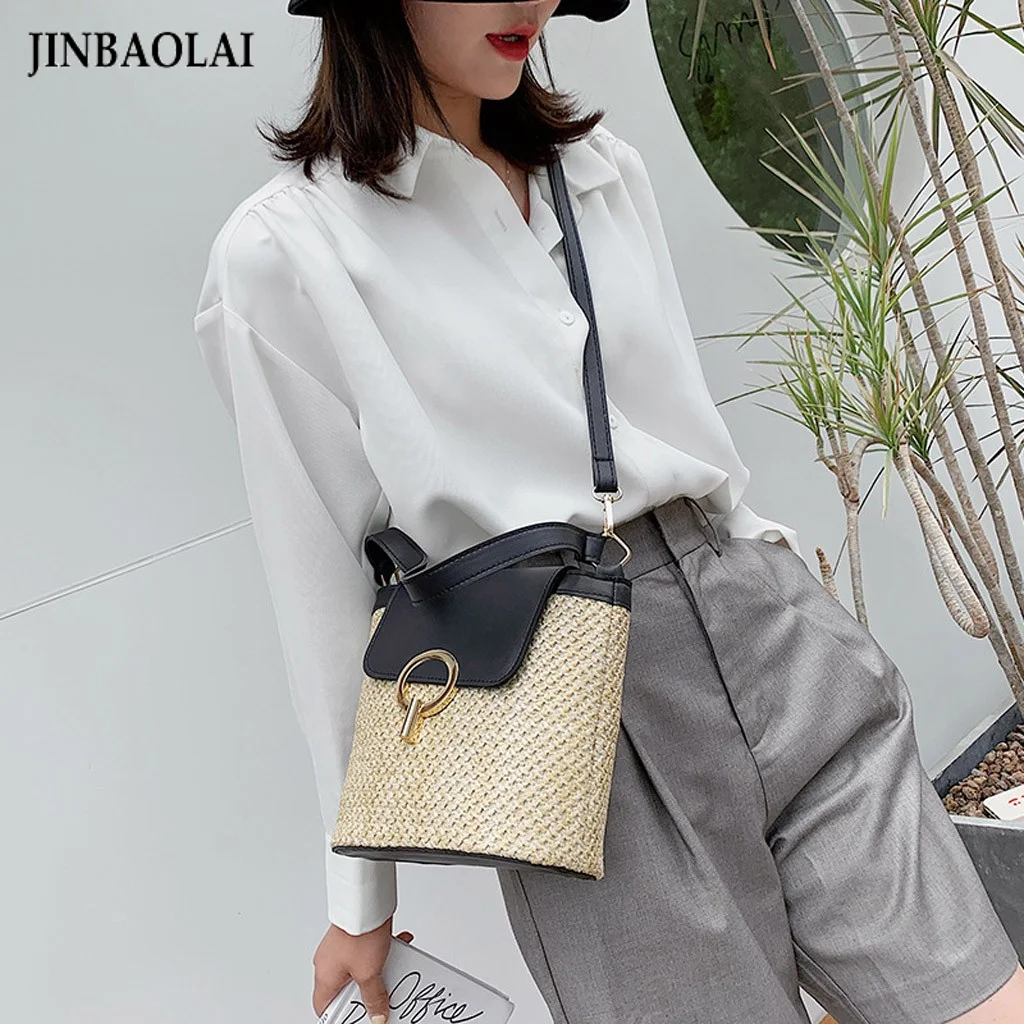Вместительные соломенные сумки на плечо винтажная женская сумка ручной работы