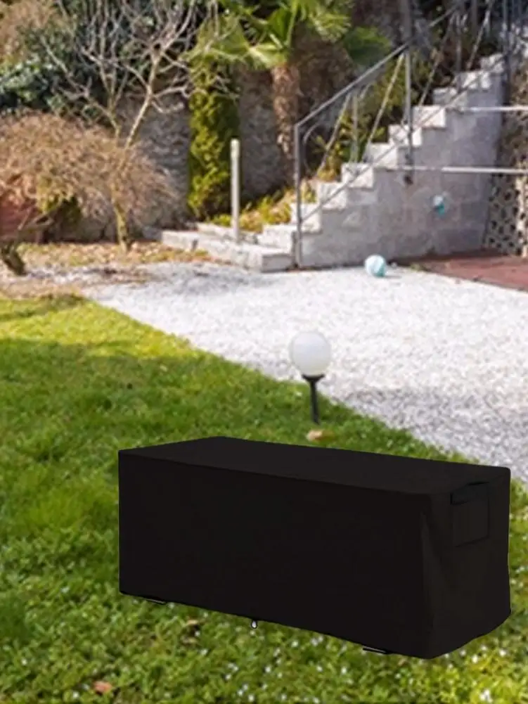 Waterproof Garden Deck Box Cover Outdoor Furniture Protection Storage Drawstring Wind Resistant 123x62x55cm Dust Patio patio furniture cover