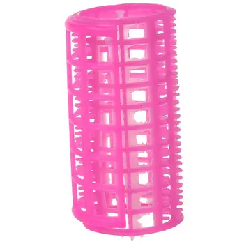

10 Pcs Hairdressing Hair Curling Tool Pink Plastic DIY Roller Curler