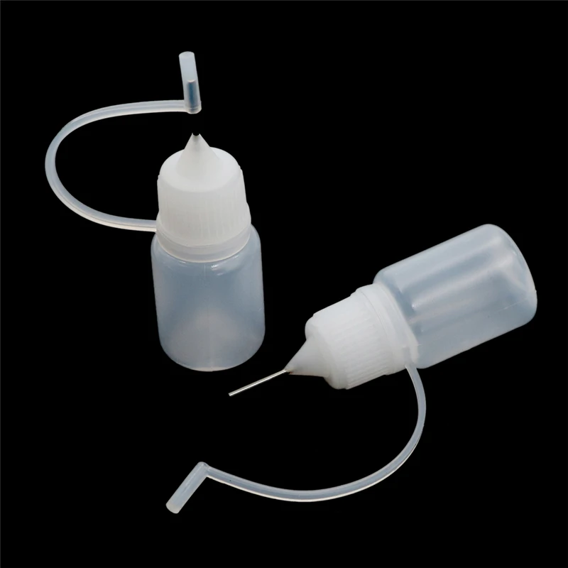 5 개/몫 5ml 전자 시가 Dropper 빈 병 PE 플라스틱 주스 눈 액체 솔벤트 라이트 오일 컨테이너 바늘
