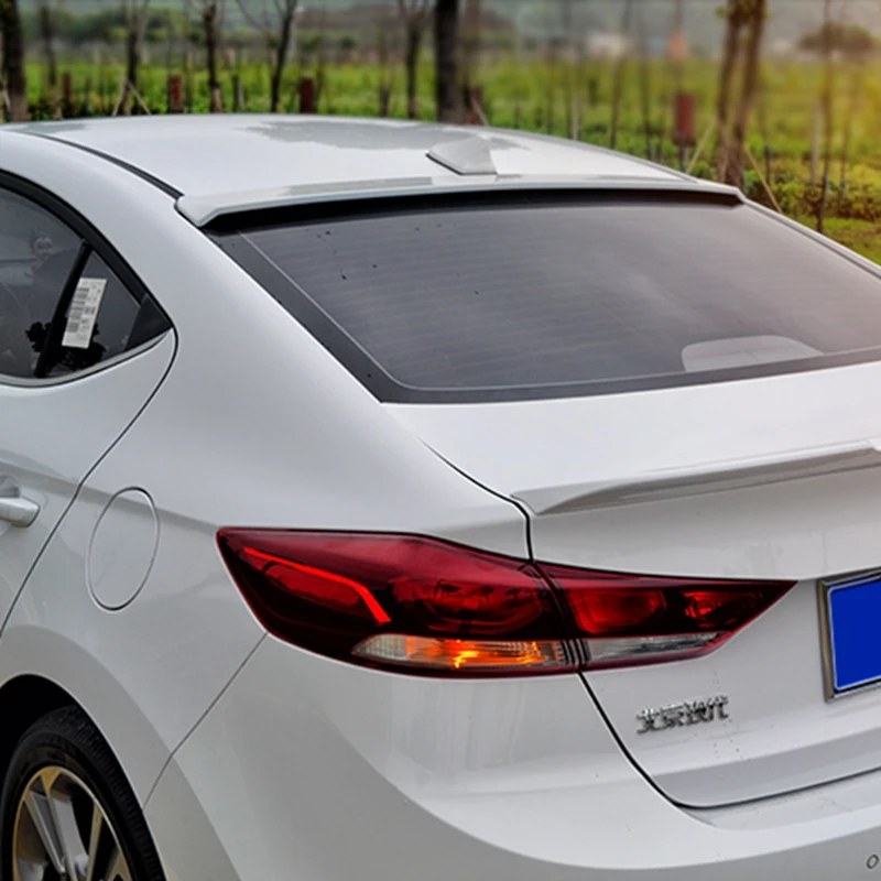 For Hyundai Elantra Spoiler High Quality ABS Material Car Rear Wing Primer Color Rear Spoiler For Hyundai Elantra Spoiler 2017