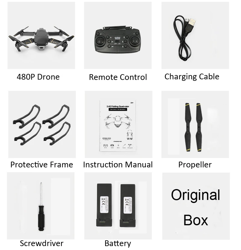 480P with 2 battery 1080P 4K Дрон EXA Дрон с HD камерой видео Дрон X Pro RC Вертолет FPV Квадрокоптер дроны VS Дрон E58 E520 SG106 - Цвет: 480P with 2 battery