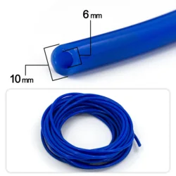 Universal Silicone Vacuum Hose for Auto and Motorcycle - Versatile Fuel Line and Gas Oil Tubing (ID 8MM BLACK)