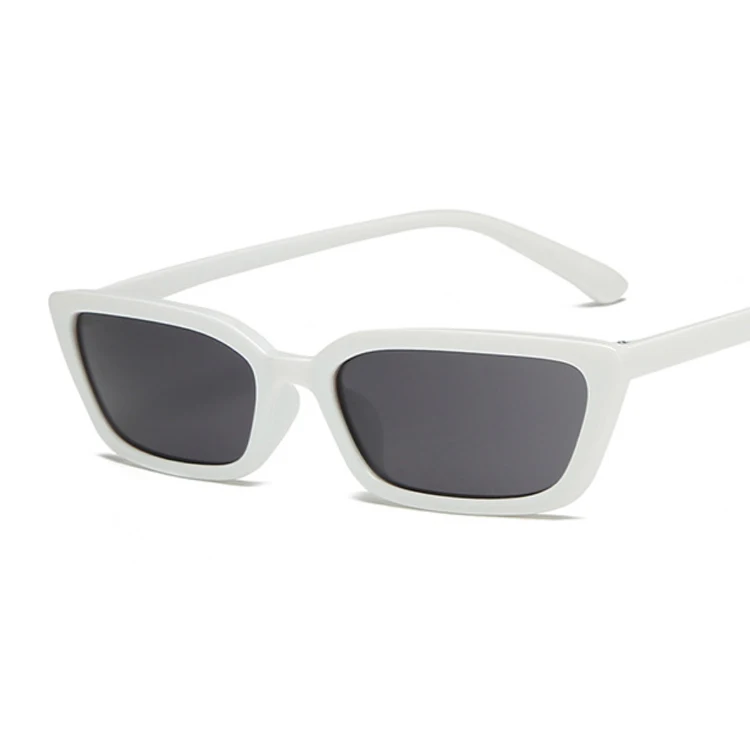 Маленький модный кошачий глаз солнцезащитные очки Женские винтажные пластиковые зеркальные Ретро Черные солнцезащитные женские очки оculos De Sol Feminino UV400 - Цвет линз: White Gray
