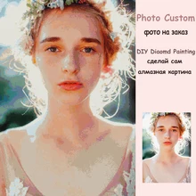 Huacan Алмазная вышивка сделай сам алмазная картина фото на заказ картина стразами алмазная мозаика частный обычай полная площадь Алмазный набор для творчества