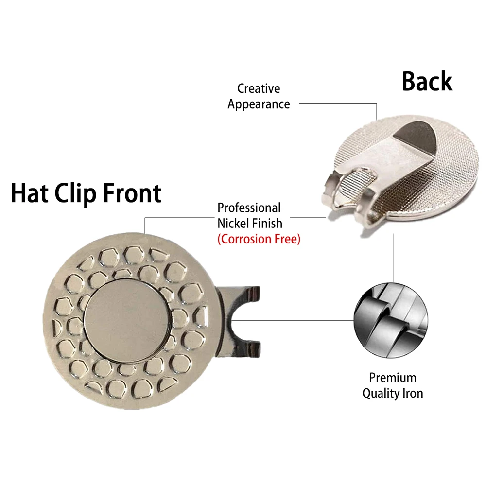Магнитные зажимы для шляп для гольфа, высокое качество, железный маркер для мячей для гольфа