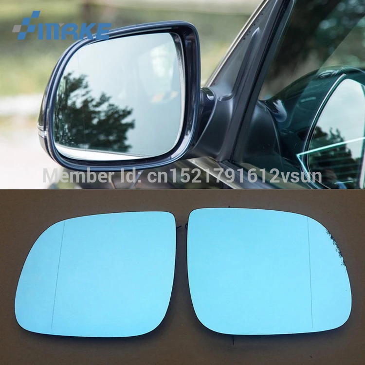 smRKE 2Pcs For Audi Q5/Q7 Rearview Mirror Blue Glasses Wide Angle Led Turn Signals light Power Heating