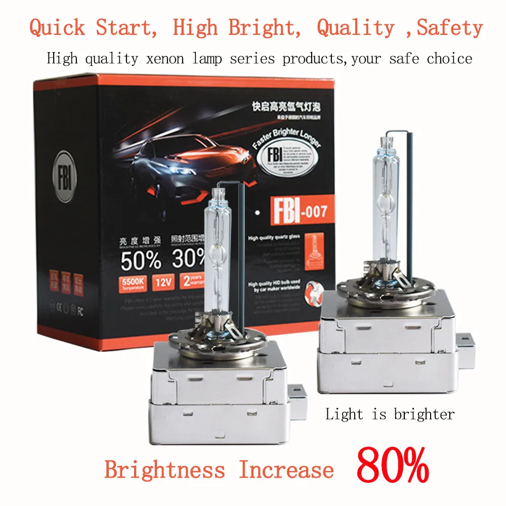 Ксеноновая лампа высокой яркости OEM D1S D2S D3S D4S ксеноновая HID 5500K автомобильная фара