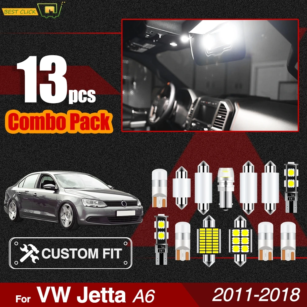 Xukey набор внутренних огней для VW Jetta A6 5C6 2011- Купол Карта бардачок грузовой светодиодный комплект номерных знаков Лампы без ошибок