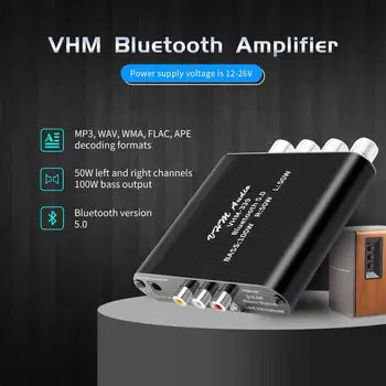 

Bluetooth 5.0 TPA3116D2 HIFI Digital Power Amplifier 2.1 Channel 2*50W+100W Stereo Power Audio Class D Bass Subwoofer Amplifier