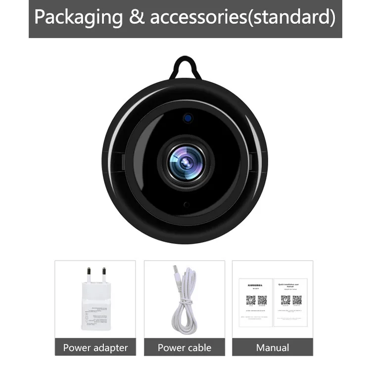 360 глаза Ночного видения wifi Мини Скрытая cctv шпионская камера