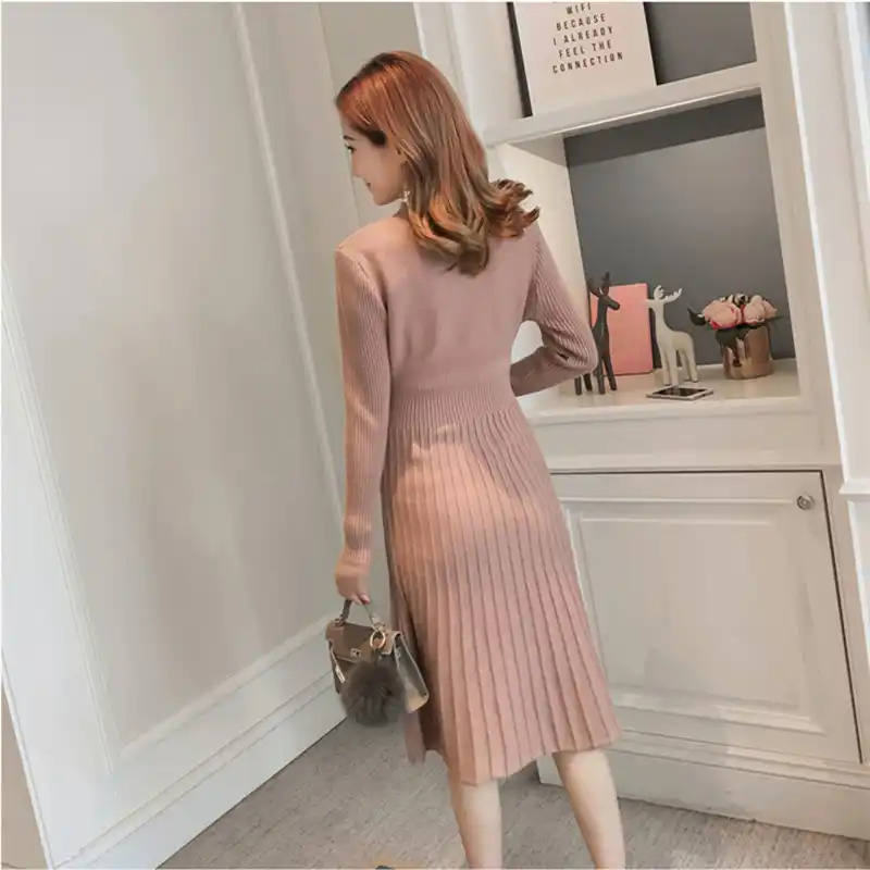slimming sweater dress