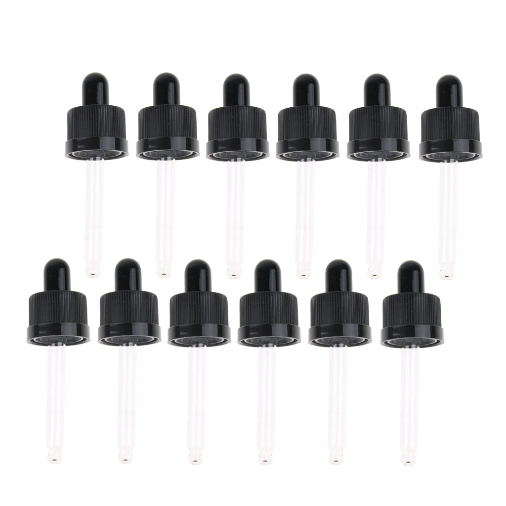 Essential Oil Bottle Aromatherapy Vials Glass Dropper Pipette Tops 15ml 12x