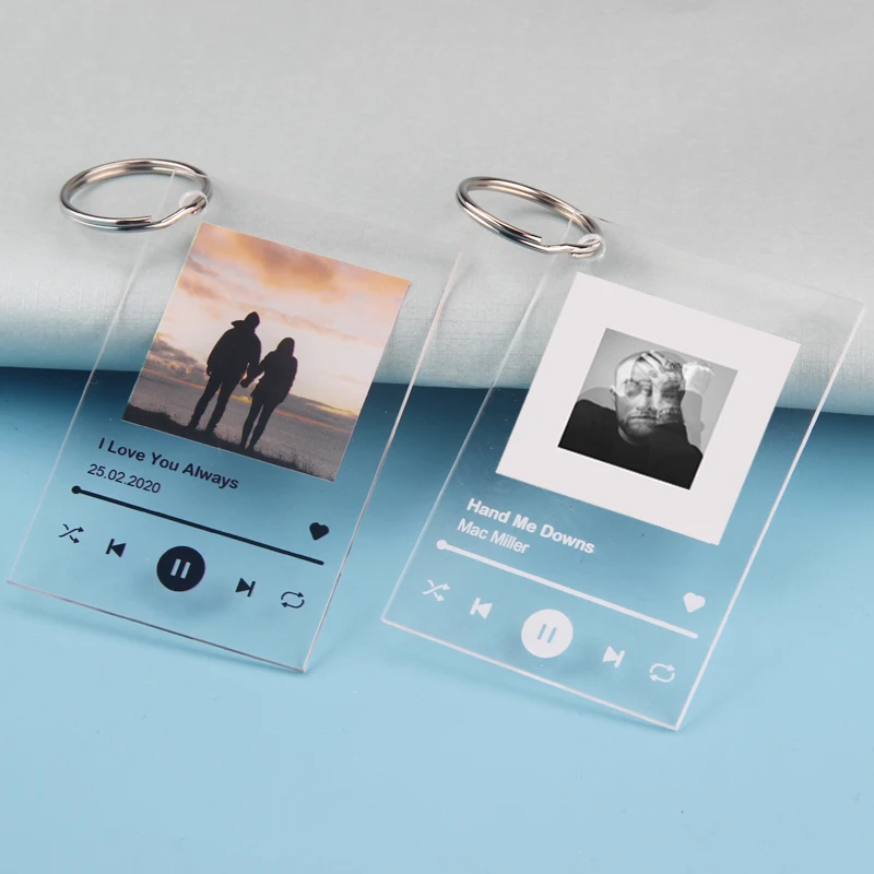 Keyring Key-Chain Poster Photo-Album Display Song Personalized Art-Player Sound-Track