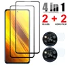4 in 1 Tempered Glass For Xiaomi Poco M3 X3 X2 F2 M2 Pro Screen Protector Camera Lens Film For Poco X3 NFC Glass ► Photo 2/6