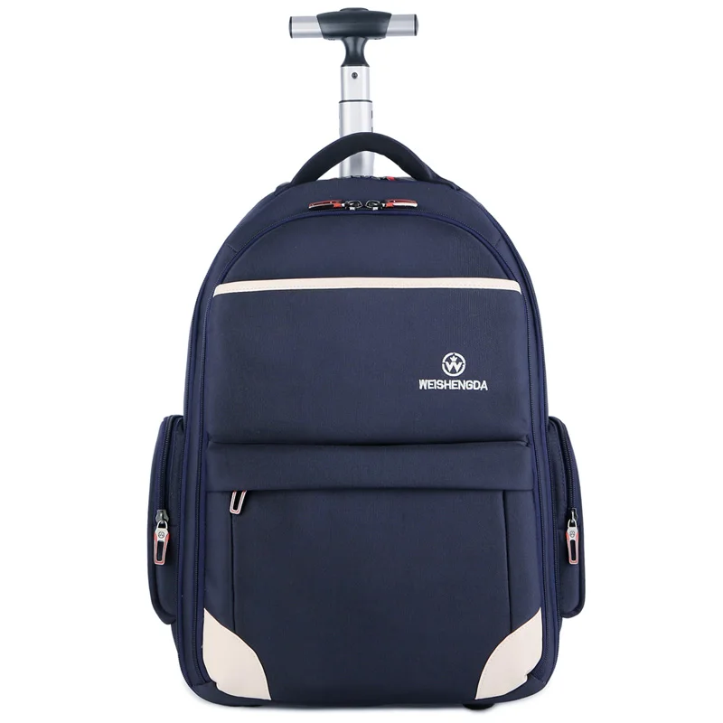 

New Fashion Waterproof Oxford Trolley Travel Backpack Hand Luggage Suitcase Bags on Wheels Unisex Rolling Duffle Bag WSD-12911