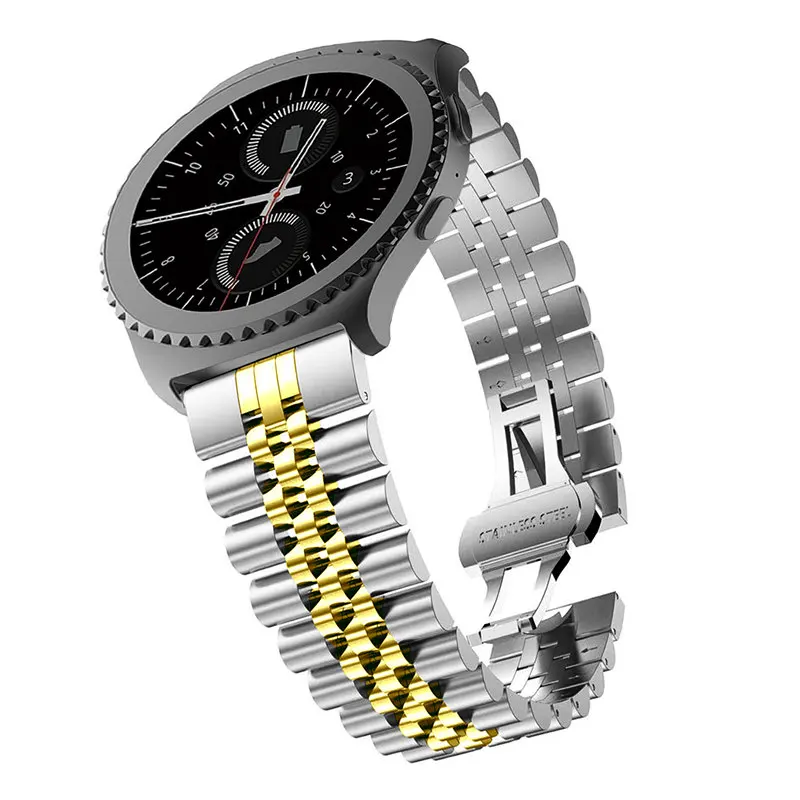 22mm Metal Strap For Samsung Galaxy Watch 46mm Bands/Gear S3 Classic/Frontier Band Stainless Steel Bracelet For Huawei Watch GT